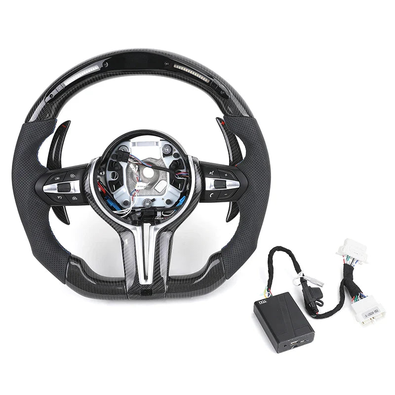 Perforated Leather Carbon M Sport Steering Wheel for BMW