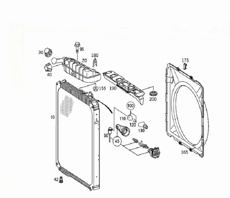 Radiator 9405000703 9405000603 for Mercedes Kamaz Trucks
