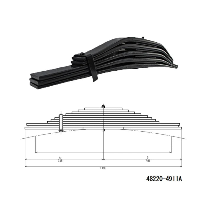 Japan 2004 Steel Leaf Spring Auto Suspension Parts for HINO