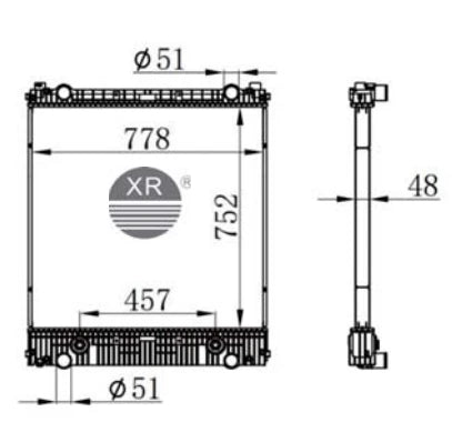 Radiator 0525194001 0525194003 for Freightliner Trucks