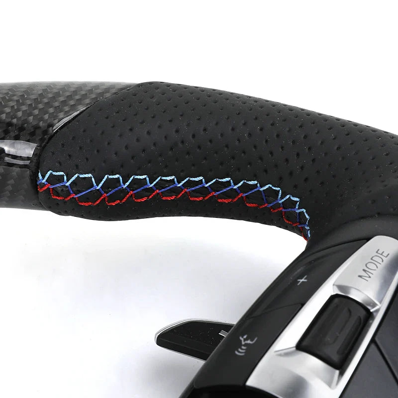 Perforated Leather Carbon M Sport Steering Wheel for BMW