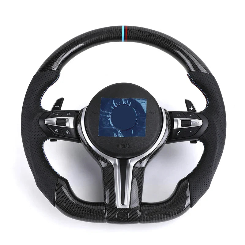 Perforated Leather Carbon M Sport Steering Wheel for BMW