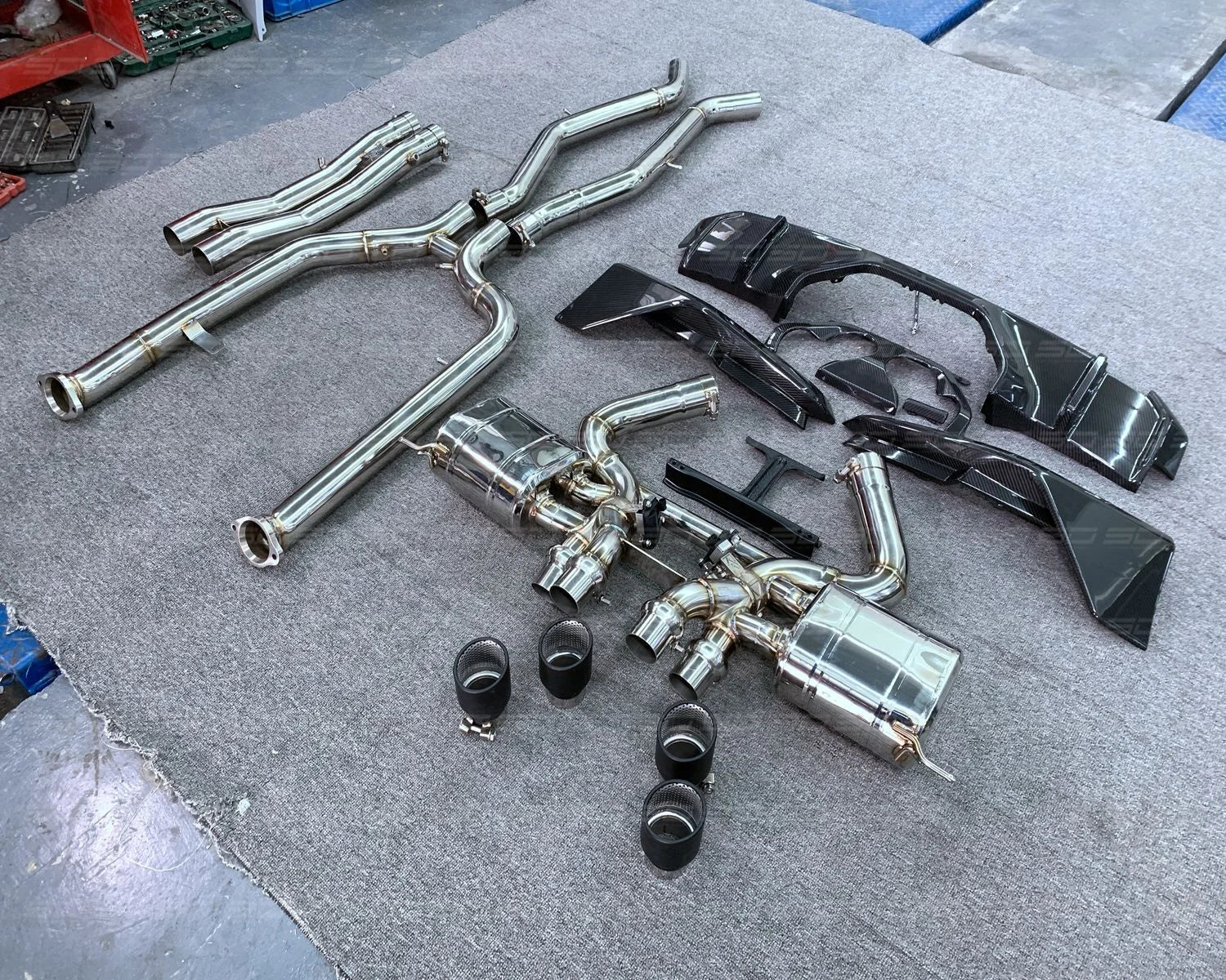 Stainless Steel Flexible Exhaust Pipe Muffler for BMW M4 G80