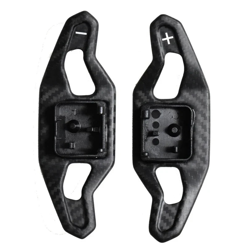 Matte Carbon Fiber DSG Paddle Extension; Audi Steering Wheel