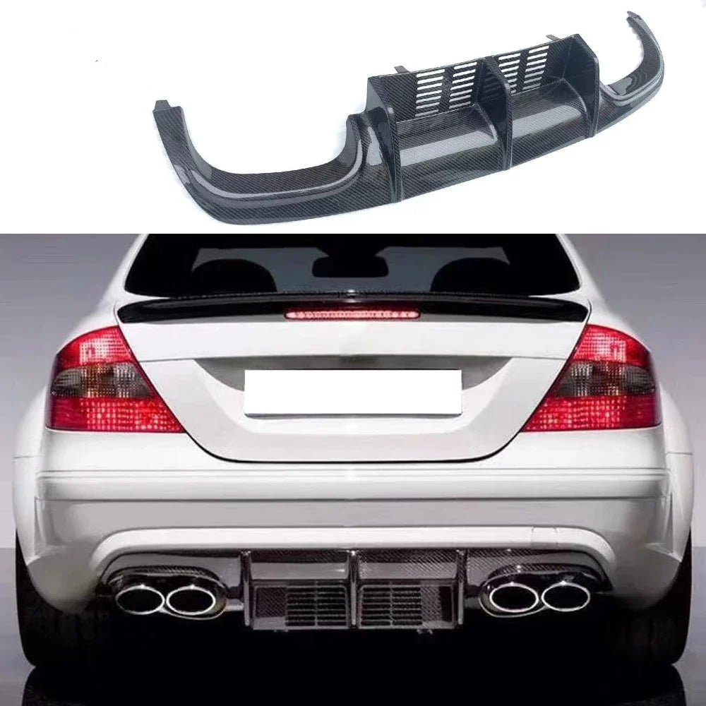 Carbon fiber boot spoiler & splitter guard Mercedes CLK W209