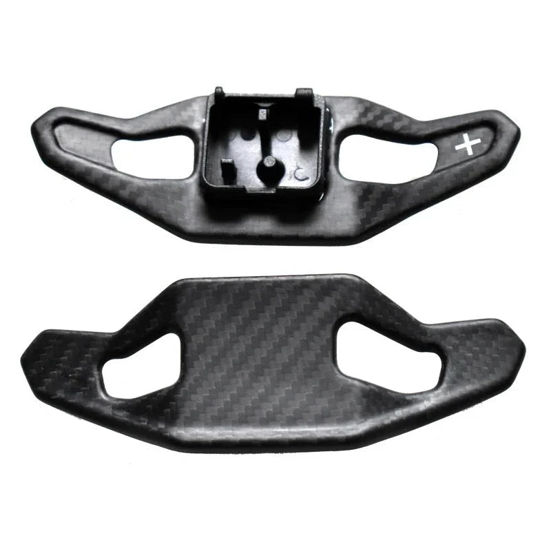 Matte Carbon Fiber DSG Paddle Extension; Audi Steering Wheel
