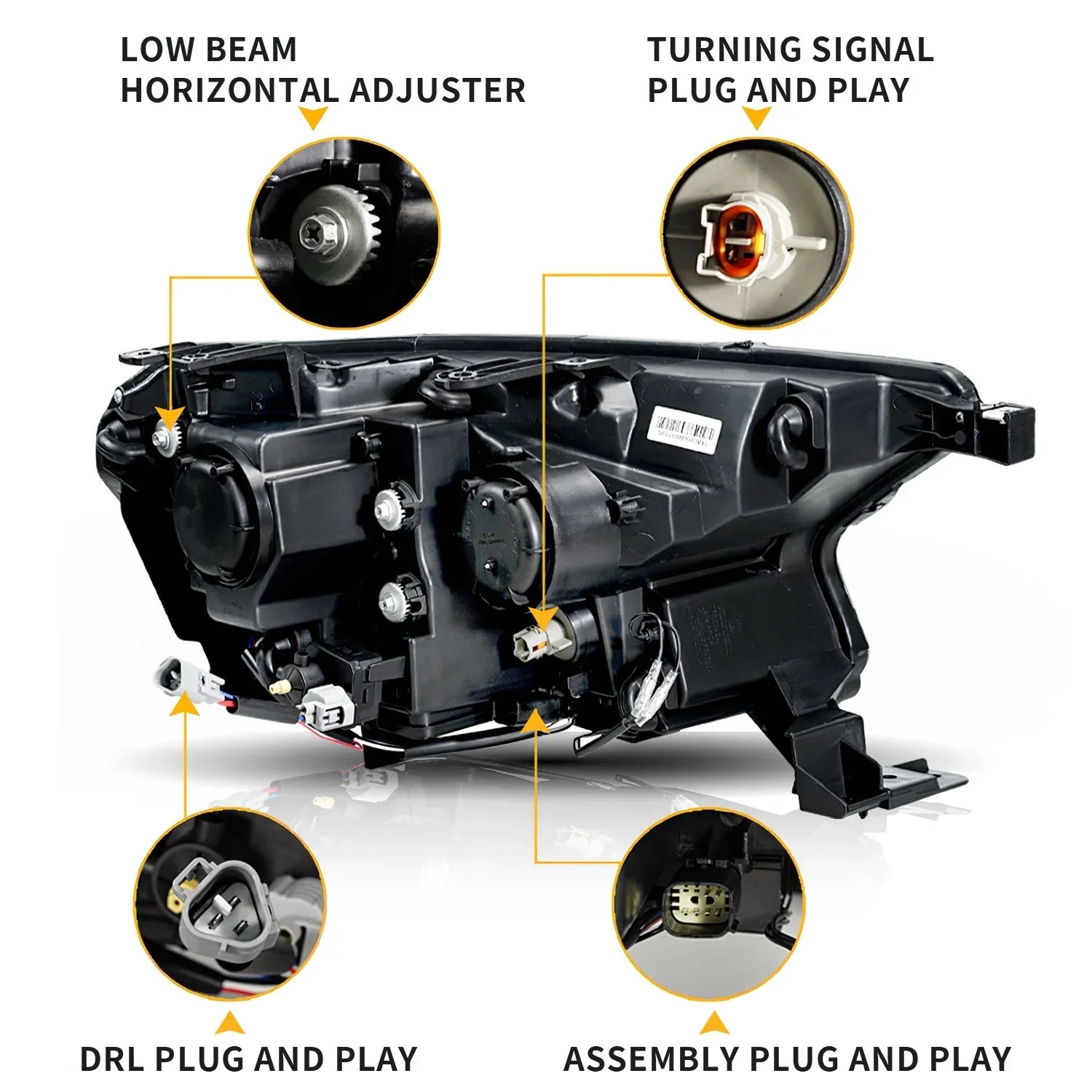 LED Mustang-Style Headlamp for Ford Ranger T6-T8 2015–2020