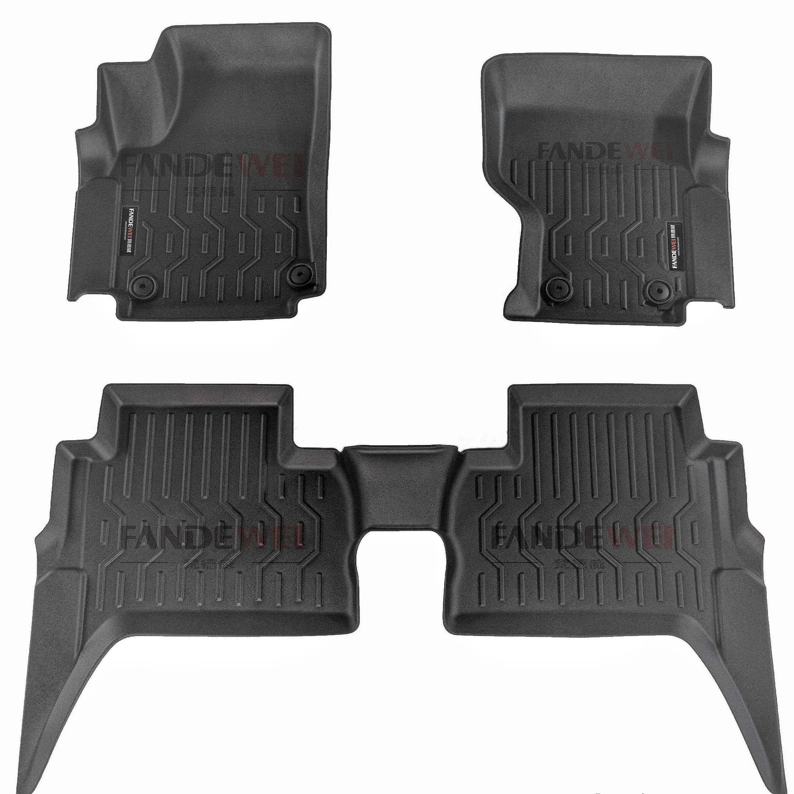 3D Custom TPV LHD Floor Mats for Volkswagen Amarok 2013–2021